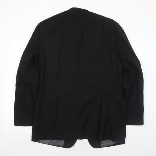 Fraser Mens Black Wool Jacket Suit Jacket Size 40 Regular