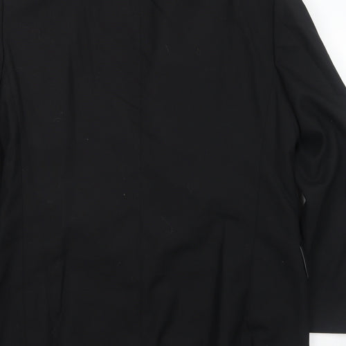 Fraser Mens Black Wool Jacket Suit Jacket Size 40 Regular