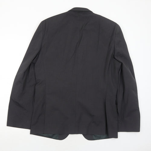NEXT Mens Grey Polyester Jacket Suit Jacket Size 42 Regular