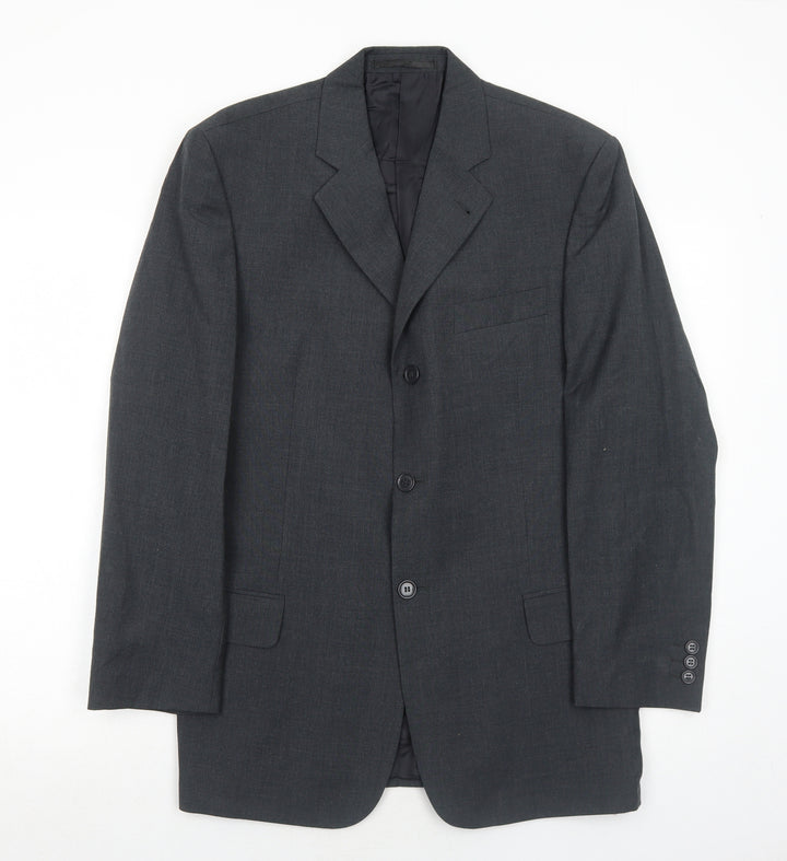 NEXT Mens Grey Wool Jacket Suit Jacket Size 38 Regular