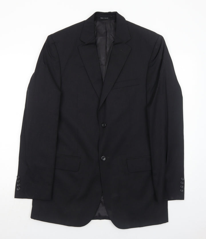 Pronto Uomo Mens Grey Wool Jacket Suit Jacket Size 38 Regular