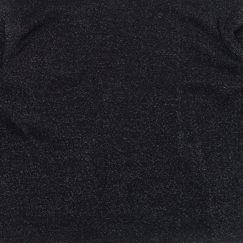 Bonmarché Womens Black V-Neck Acrylic Pullover Jumper Size S