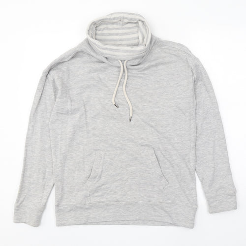 Esprit Womens Grey Polyester Pullover Sweatshirt Size S Pullover