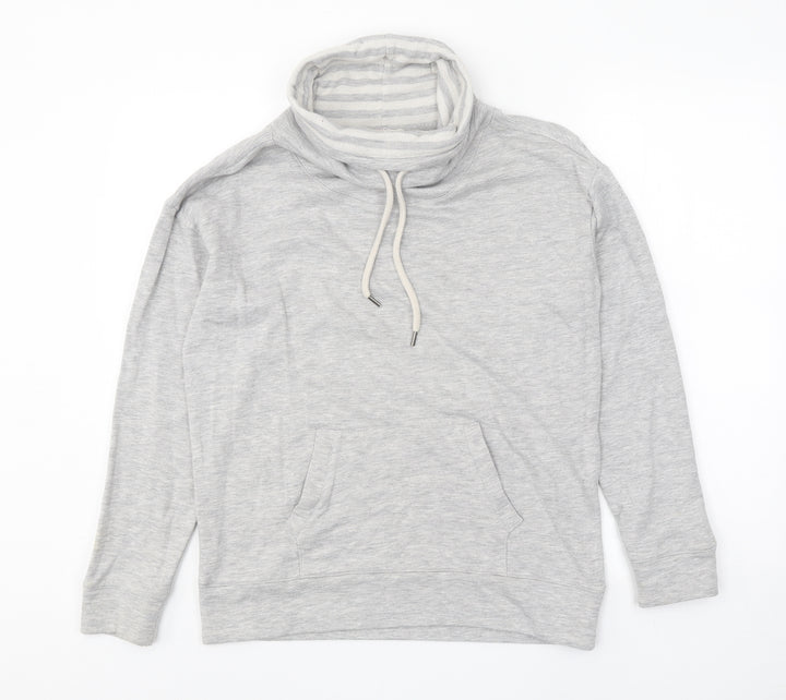 Esprit Womens Grey Polyester Pullover Sweatshirt Size S Pullover