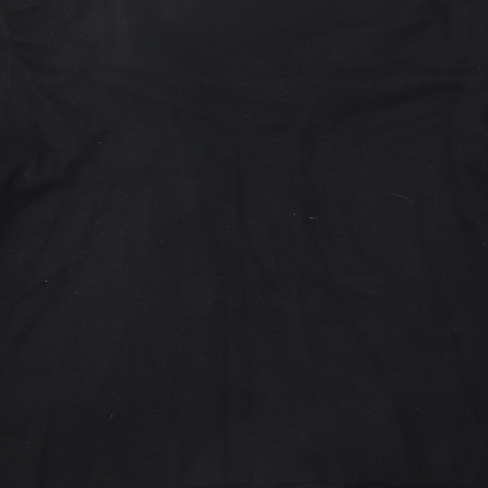 Marks and Spencer Womens Black Scoop Neck Polyamide Cardigan Jumper Size 14