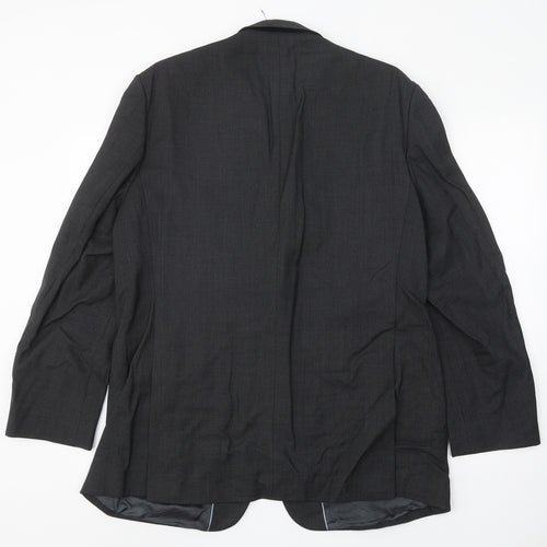 The Label Mens Grey Wool Jacket Suit Jacket Size 44 Regular