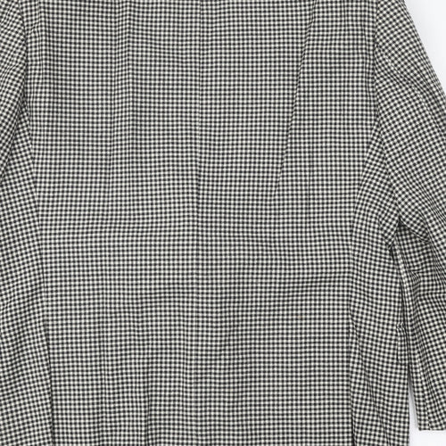 House of Fraser Mens Black Geometric Wool Jacket Blazer Size 40 Regular