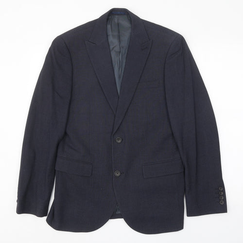 NEXT Mens Blue Viscose Jacket Suit Jacket Size 38 Regular