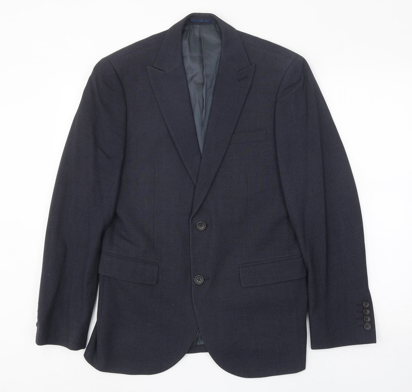 NEXT Mens Blue Viscose Jacket Suit Jacket Size 38 Regular