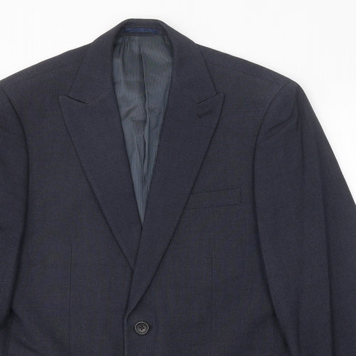 NEXT Mens Blue Viscose Jacket Suit Jacket Size 38 Regular