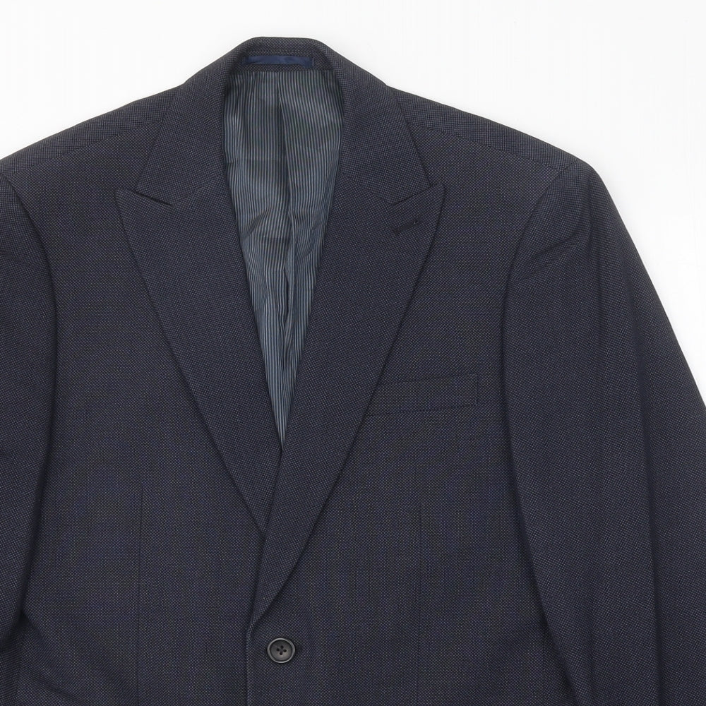 NEXT Mens Blue Viscose Jacket Suit Jacket Size 38 Regular