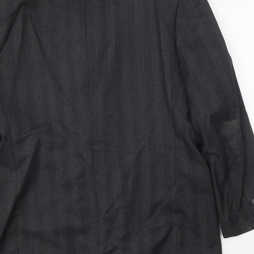 NEXT Mens Grey Striped Polyester Jacket Suit Jacket Size 40 Regular