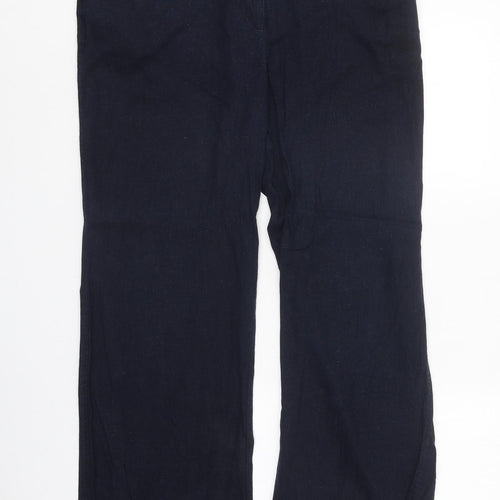 James Lakeland Womens Blue Polyester Trousers Size 36 L29.5 in Regular