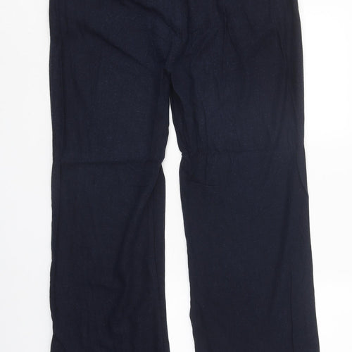 James Lakeland Womens Blue Polyester Trousers Size 36 L29.5 in Regular