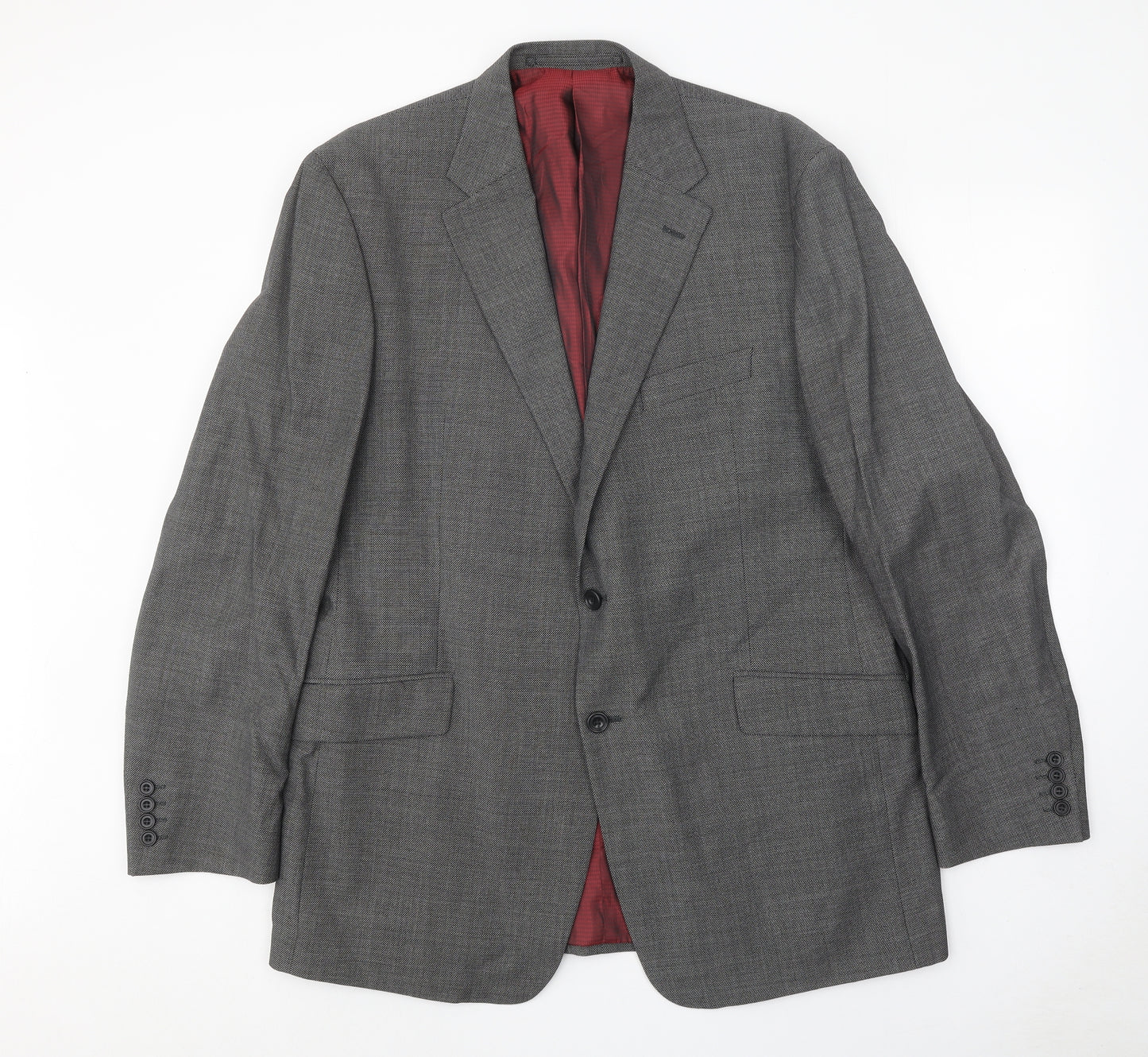 Alfred Brown Mens Grey Wool Jacket Suit Jacket Size 44 Regular