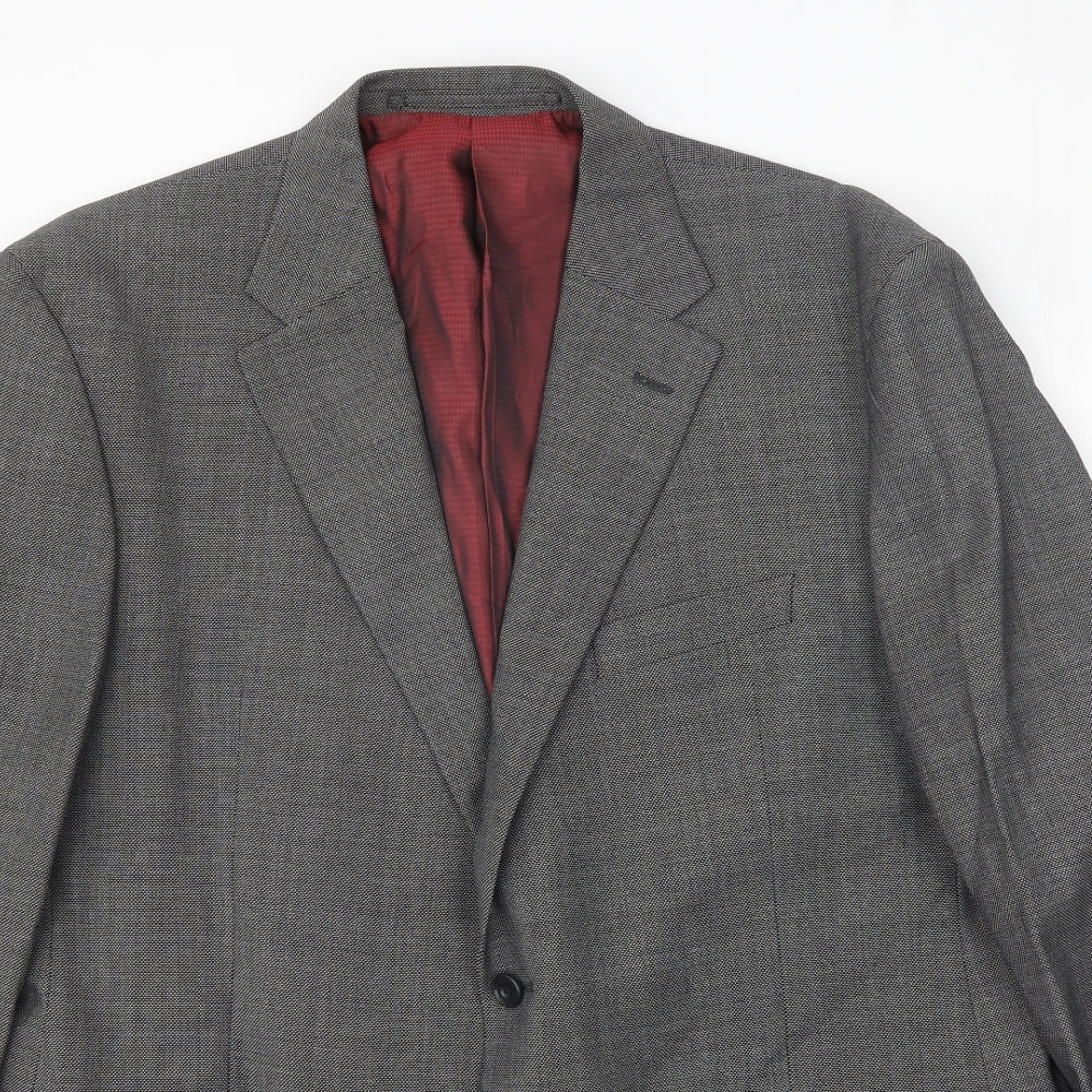 Alfred Brown Mens Grey Wool Jacket Suit Jacket Size 44 Regular