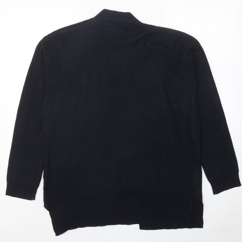 Brave Soul Womens Blue V-Neck Acetate Cardigan Jumper Size M