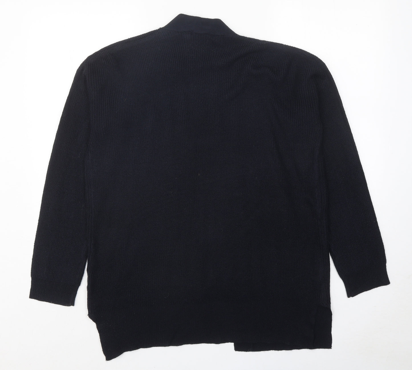 Brave Soul Womens Blue V-Neck Acetate Cardigan Jumper Size M