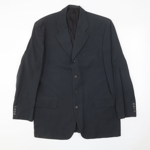 Daniel Hetcher Mens Grey Wool Jacket Suit Jacket Size 40 Regular