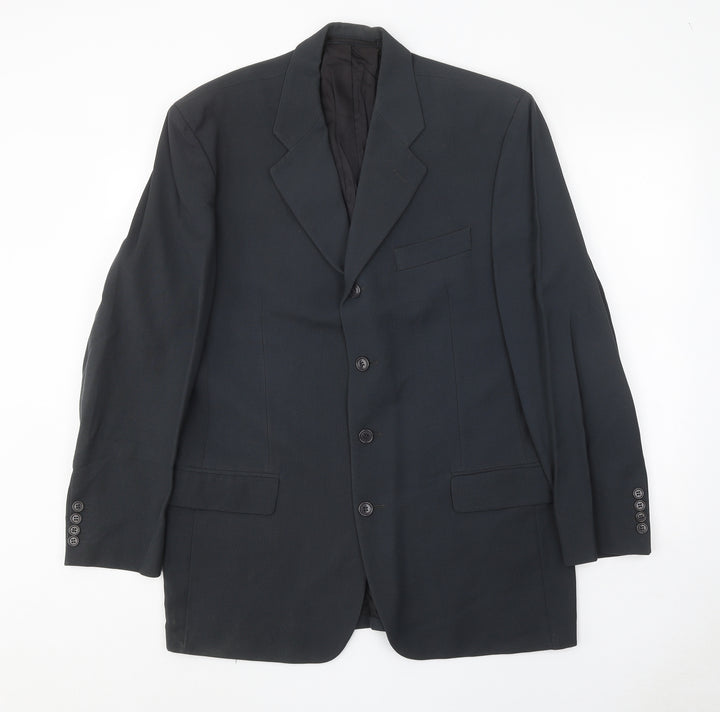 Daniel Hetcher Mens Grey Wool Jacket Suit Jacket Size 40 Regular