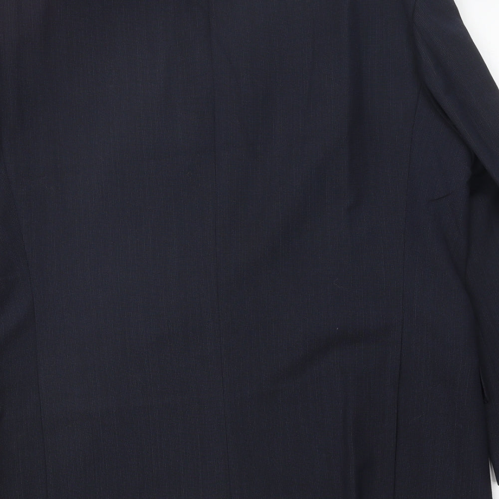 Marks and Spencer Mens Blue Polyester Jacket Suit Jacket Size 42 Regular
