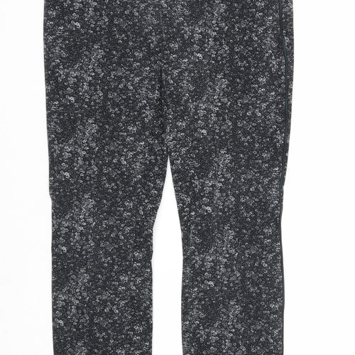 Gap Womens Black Floral Cotton Trousers Size 25 in Regular Zip