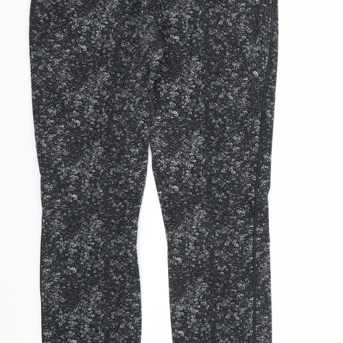 Gap Womens Black Floral Cotton Trousers Size 25 in Regular Zip
