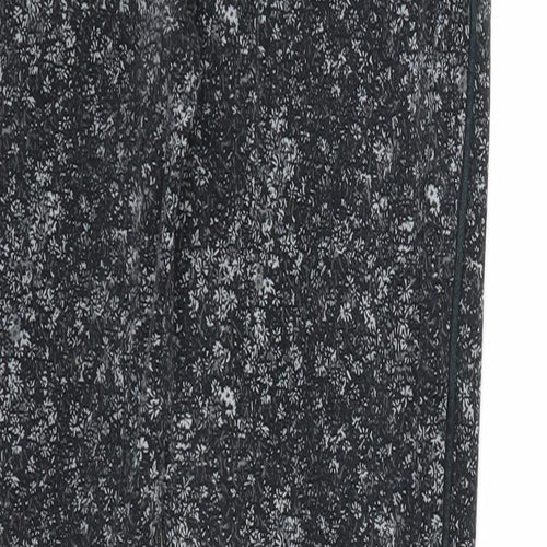 Gap Womens Black Floral Cotton Trousers Size 25 in Regular Zip