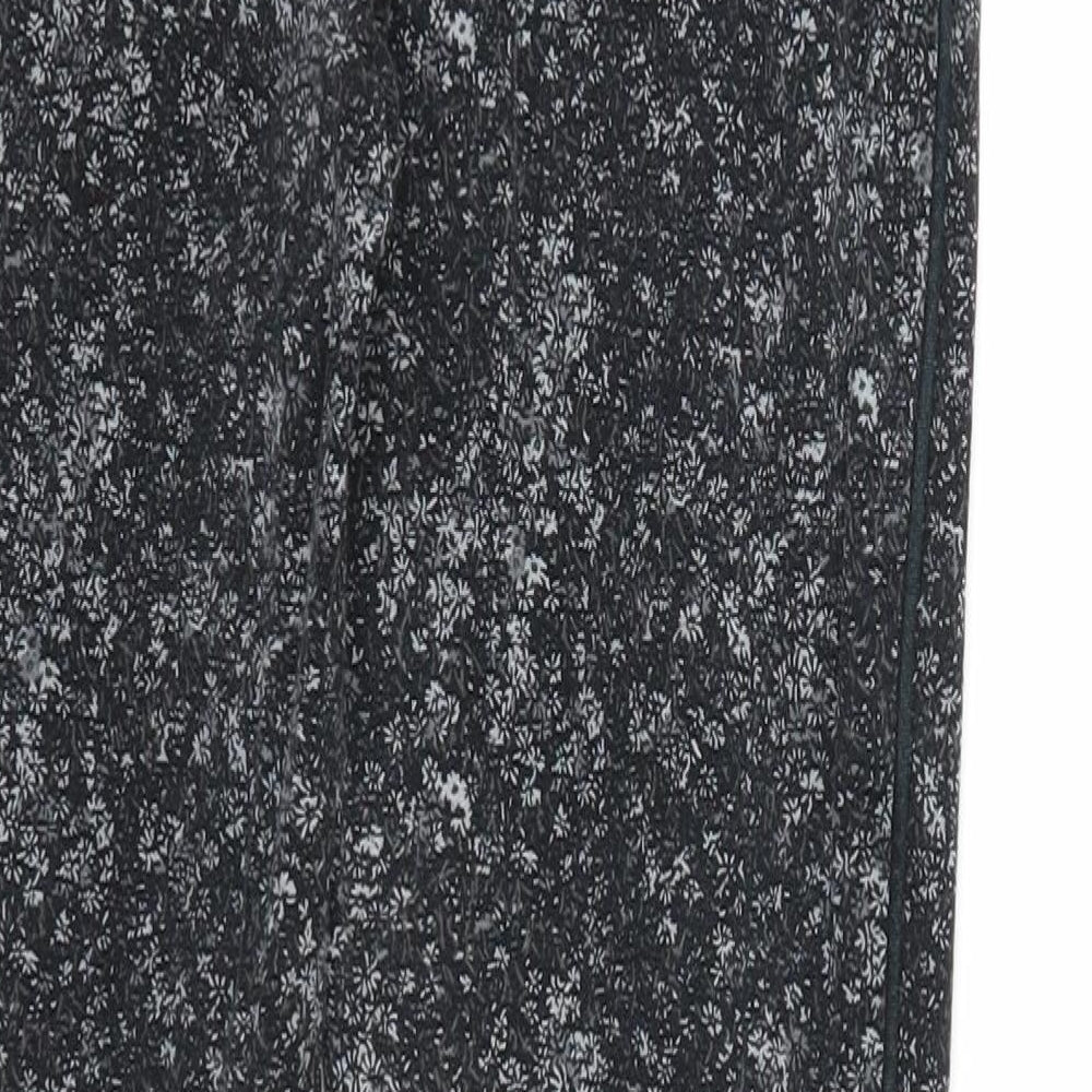 Gap Womens Black Floral Cotton Trousers Size 25 in Regular Zip