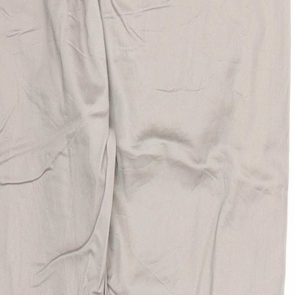Spirit Womens Beige Cotton Chino Trousers Size 8 Regular Zip