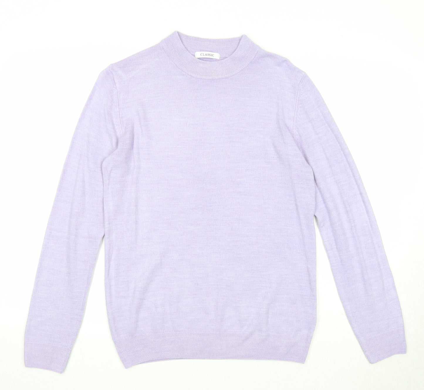 Marks and Spencer Womens Purple Round Neck Acrylic Pullover Jumper Size 10