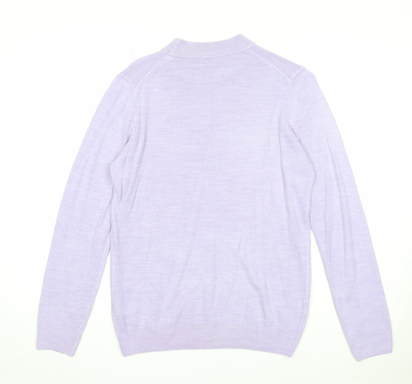 Marks and Spencer Womens Purple Round Neck Acrylic Pullover Jumper Size 10