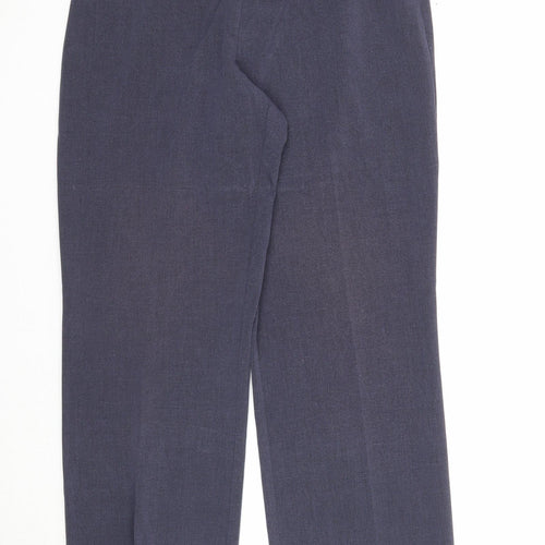 Marks and Spencer Womens Blue Polyester Dress Pants Trousers Size 10 Regular Zip