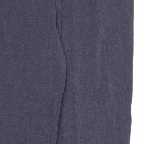 Marks and Spencer Womens Blue Polyester Dress Pants Trousers Size 10 Regular Zip