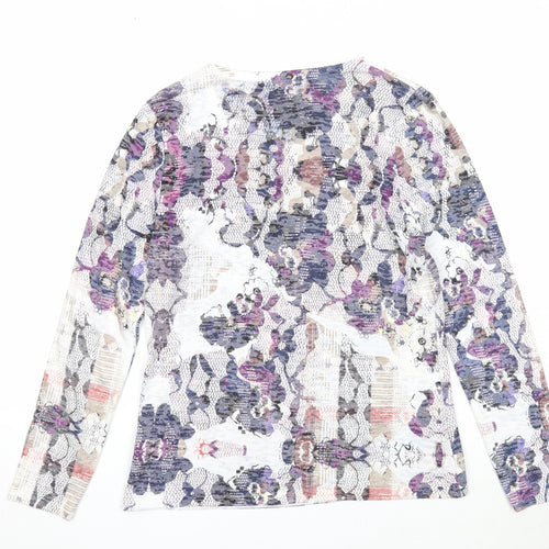 Lakeland Womens Multicoloured Floral Polyester Basic T-Shirt Size S Round Neck