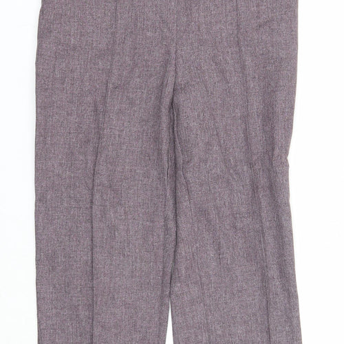 Damart Womens Purple Polyester Trousers Size 12 Regular