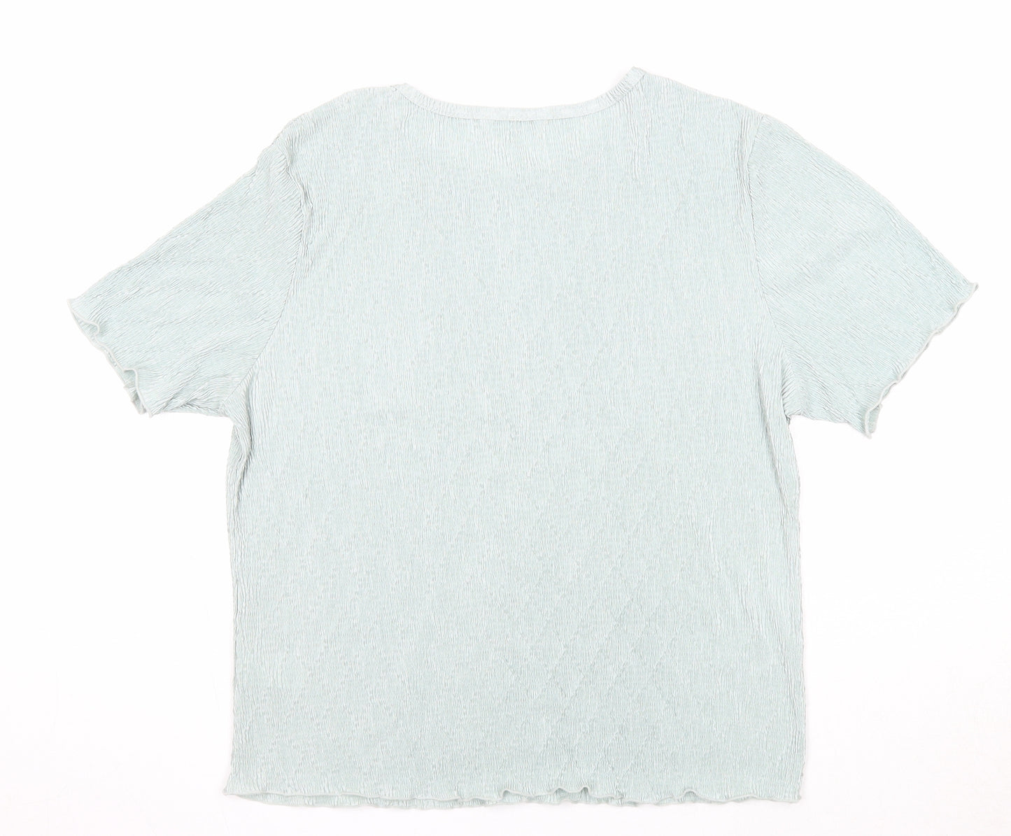 Berkertex Womens Blue Polyester Basic T-Shirt Size 16 Round Neck