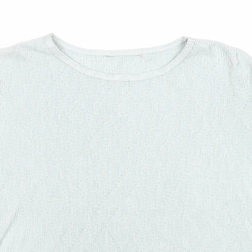 Berkertex Womens Blue Polyester Basic T-Shirt Size 16 Round Neck