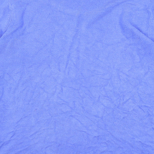 Bonmarché Womens Blue Round Neck Acrylic Pullover Jumper Size XS