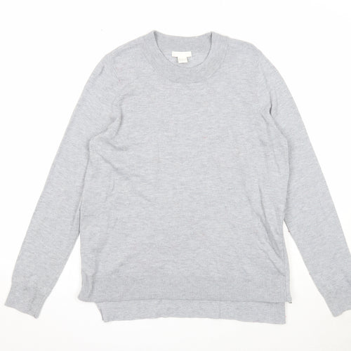 H&M Womens Grey Round Neck Polyester Pullover Jumper Size M