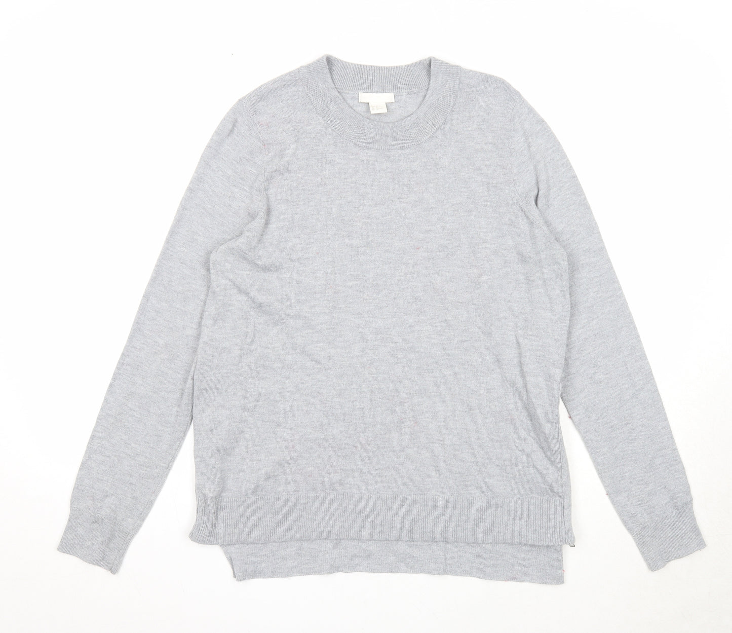 H&M Womens Grey Round Neck Polyester Pullover Jumper Size M