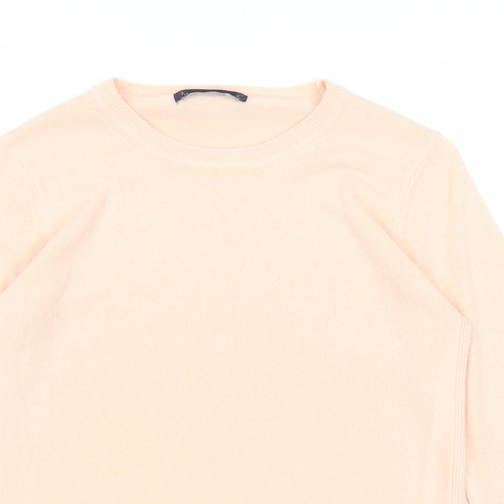 Marks and Spencer Womens Pink Round Neck Acrylic Pullover Jumper Size 8