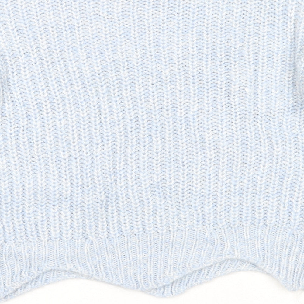 New Look Girls Blue Round Neck Acrylic Pullover Jumper Size 12-13 Years Pullover