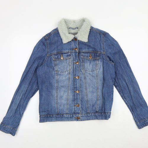 South Womens Blue Jacket Size 10 Button