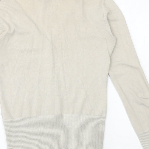 Glassons Womens Beige V-Neck Viscose Cardigan Jumper Size 10