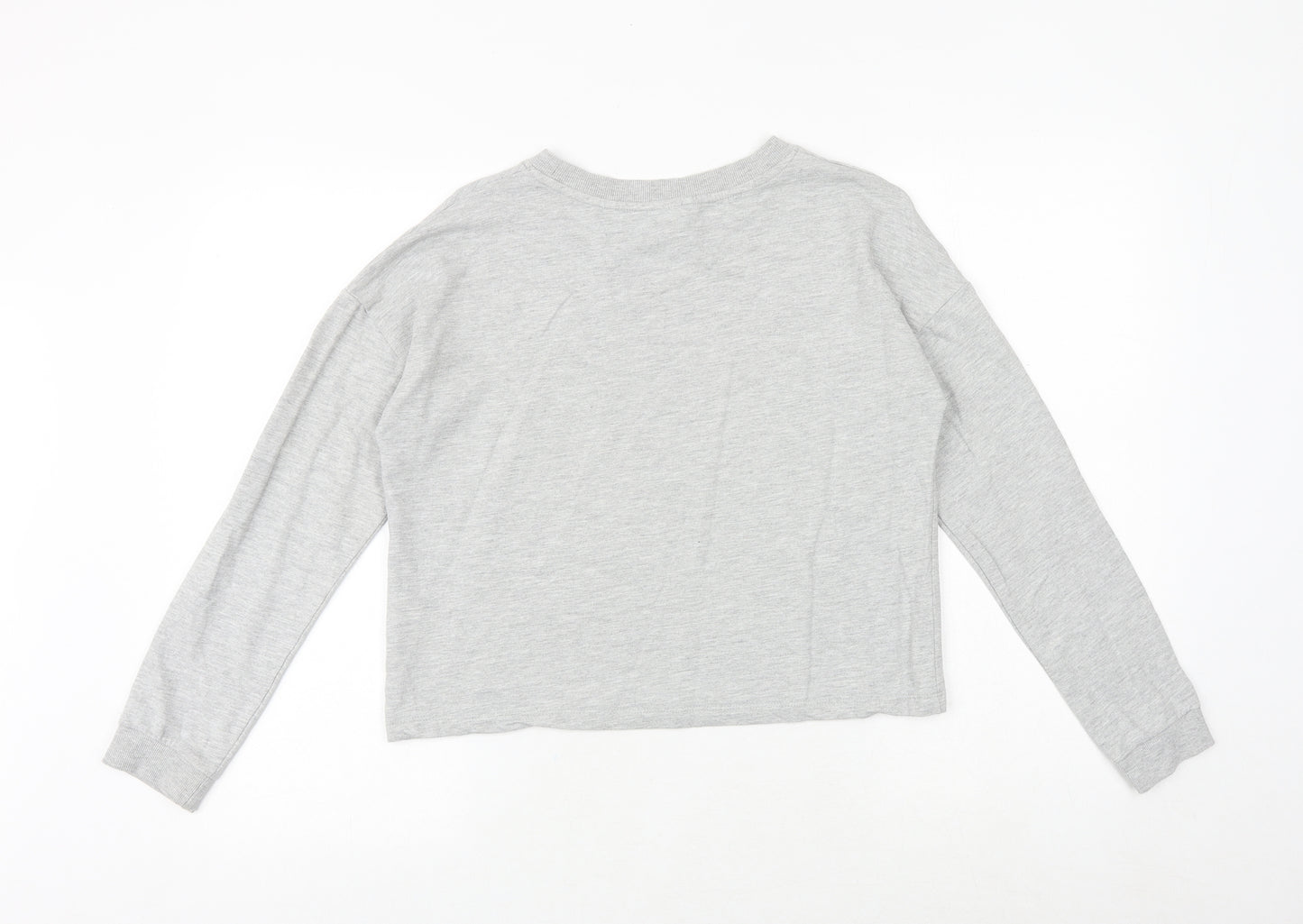 H&M Girls Grey Cotton Pullover Sweatshirt Size 14-15 Years Pullover