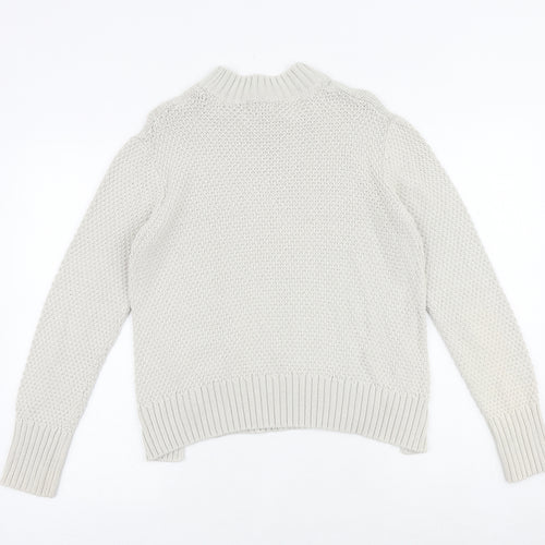 Therapy Womens Beige Round Neck 100% Cotton Pullover Jumper Size M