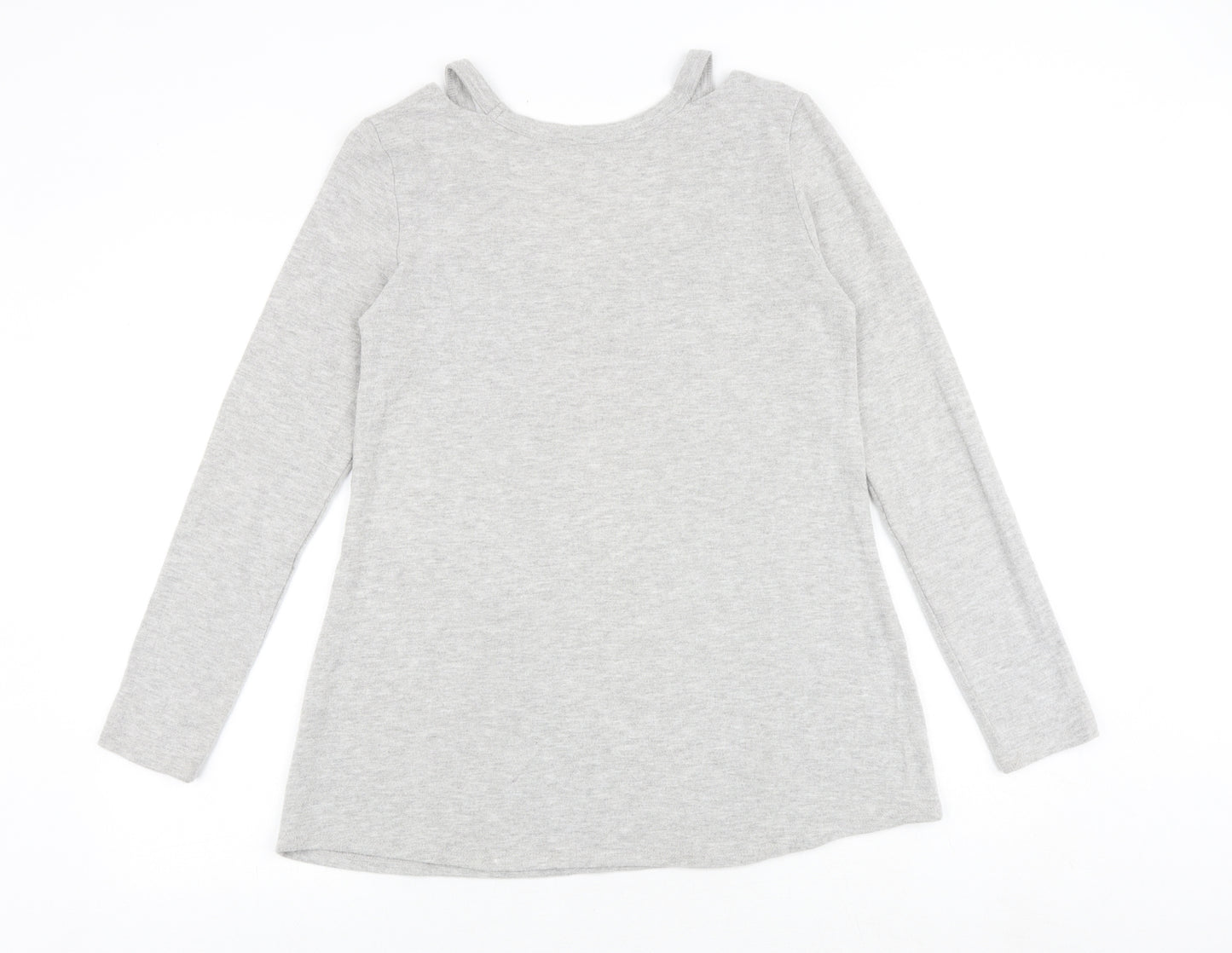 No Boundaries Girls Grey Polyester Jumper Dress Size 12-13 Years Round Neck Pullover - Love