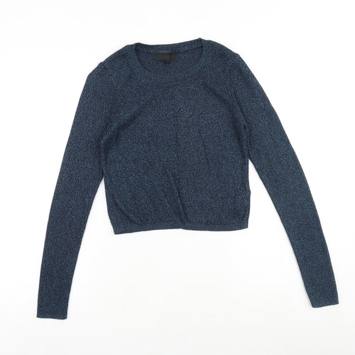 Topshop Womens Green Round Neck Polyester Pullover Jumper Size 12