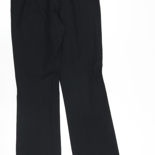 Marks and Spencer Womens Black Polyester Dress Pants Trousers Size 10 Regular Zip